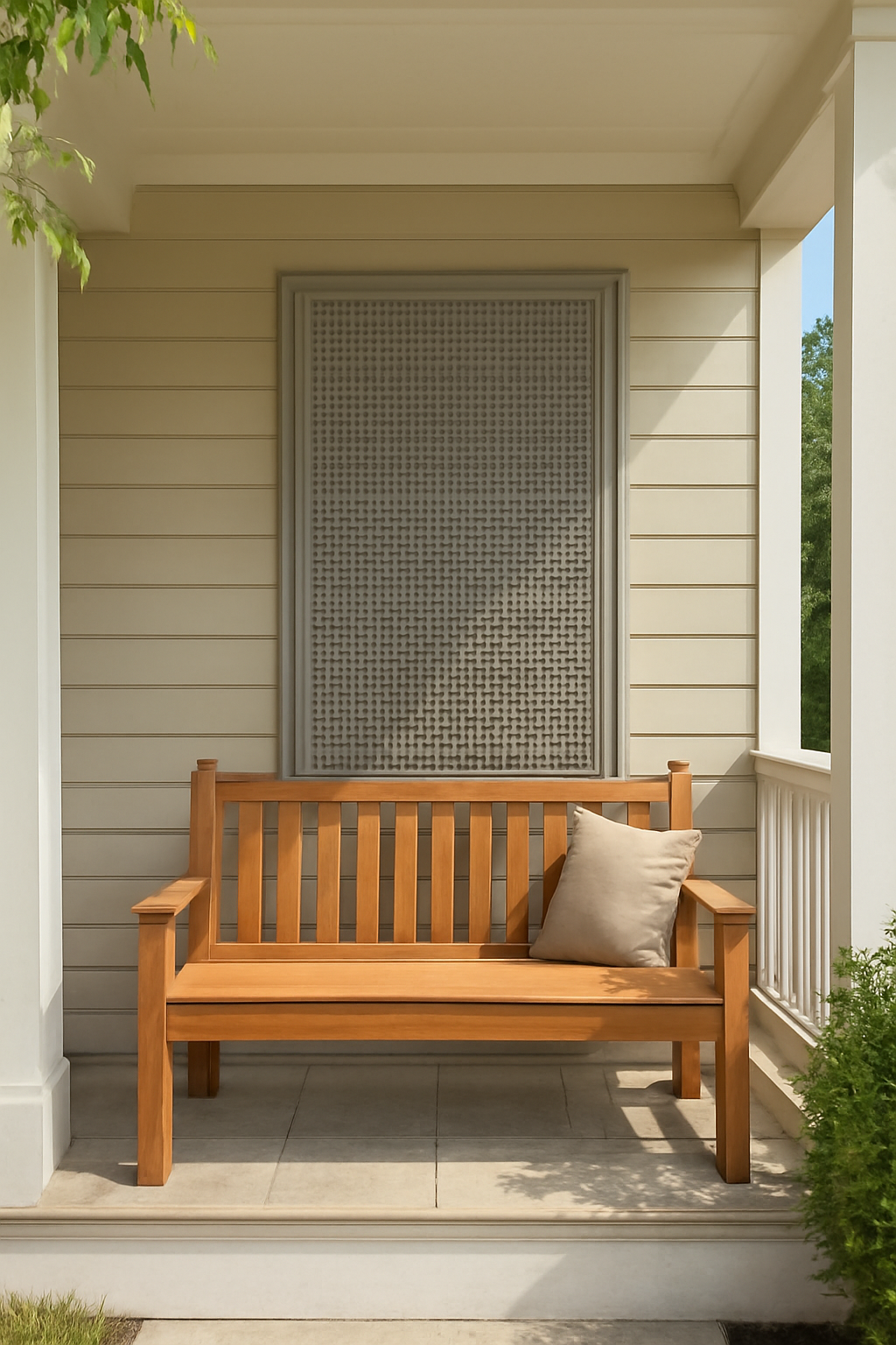 Elegant Ventilation with Embellished Grilles for Veranda Paneling