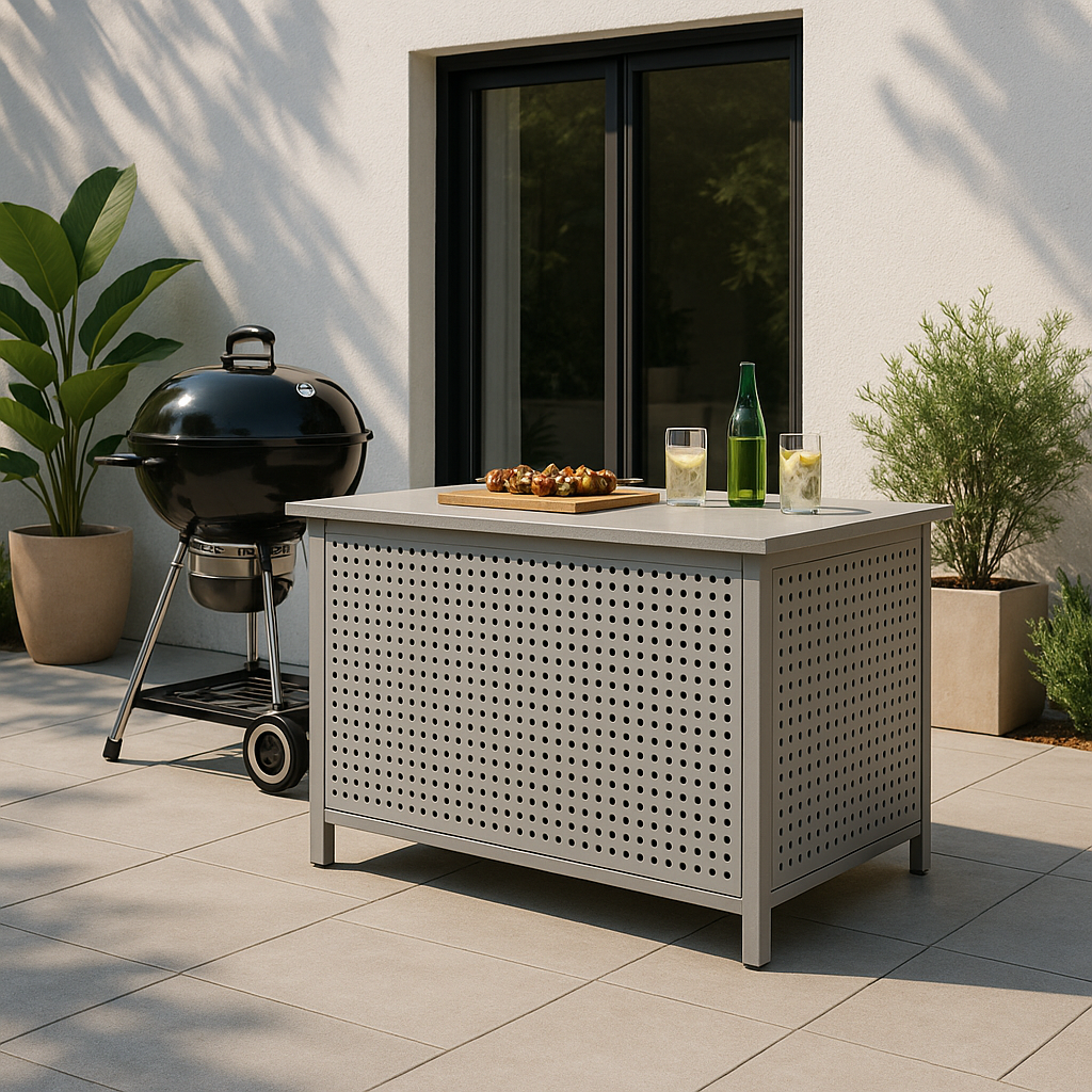 Designing Heat-Resistant BBQ Stations with Perforated Panels