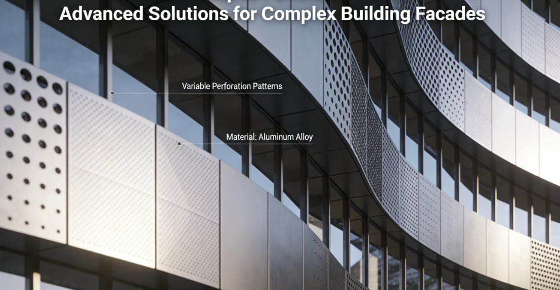 Custom Shaped Perforated Panels for Complex Building Facades
