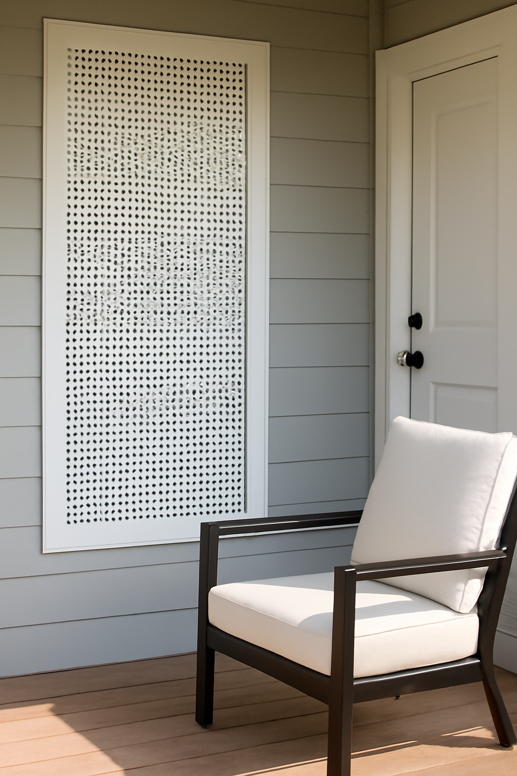 Elegant Ventilation with Embellished Grilles for Veranda Paneling