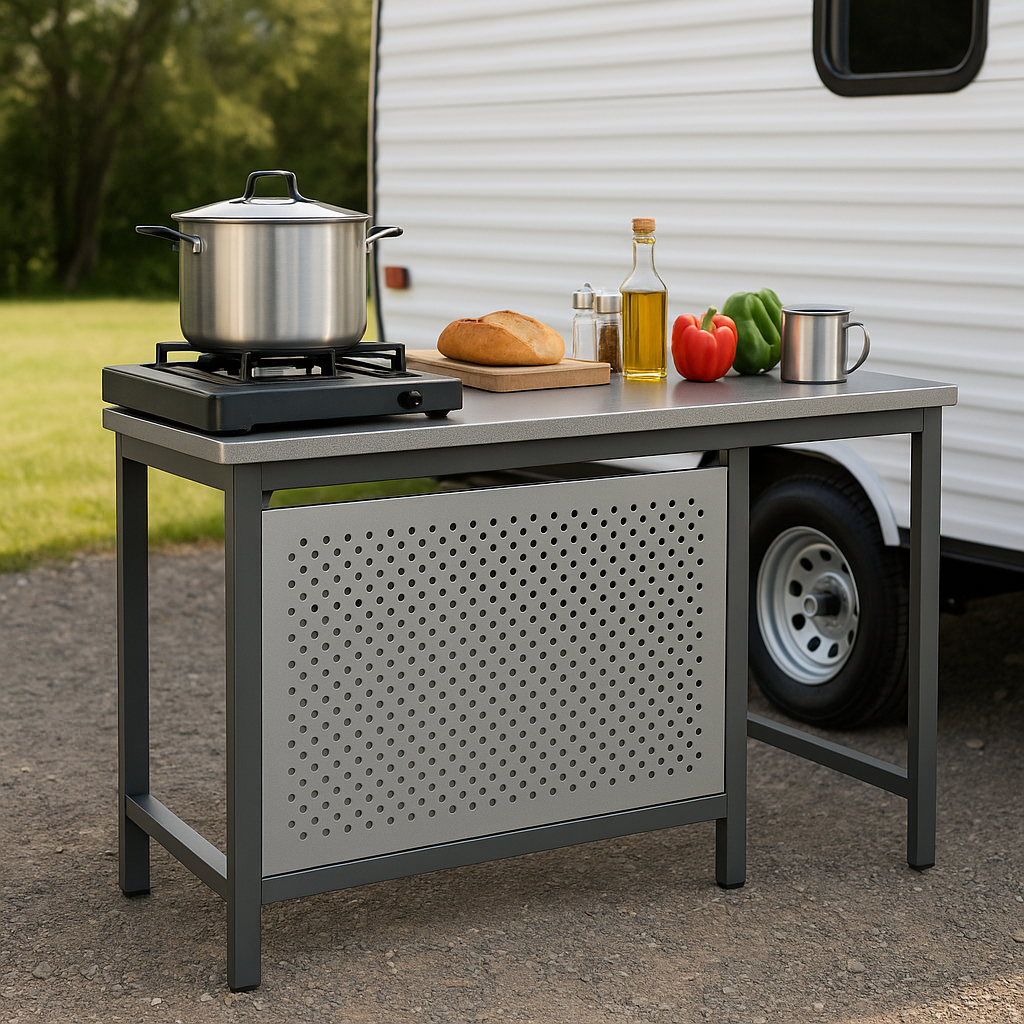 Designing Heat-Resistant BBQ Stations with Perforated Panels