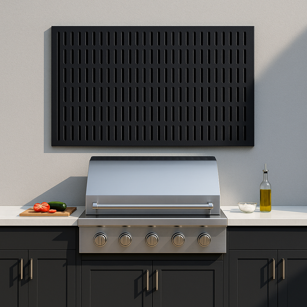 Designing Heat-Resistant BBQ Stations with Perforated Panels