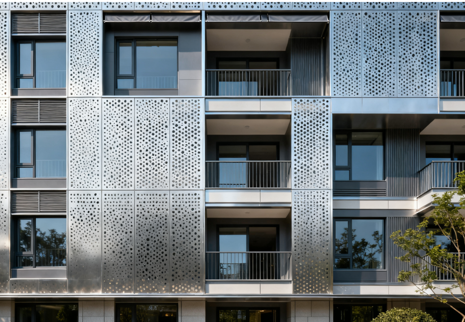 Heat‑Resistant Sunshade & Ventilation Perforated Metal Cladding for Industrial Applications