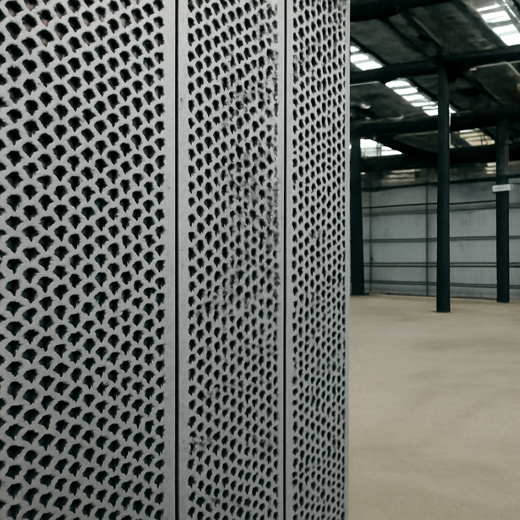 Industrial HVAC Soundproofing with Perforated Metal Panels – Noise Reduction and Durability