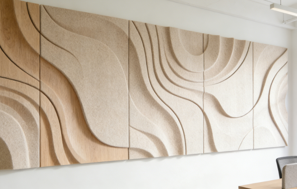Organic Pattern Acoustic Panels for Modern Workspaces: Implementation, Materials & Performance