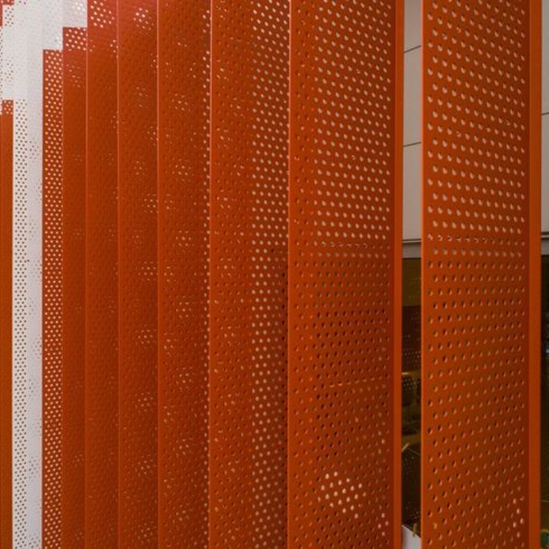 Red Ornamental Perforated Metal Panel – Architectural Decorative Aluminum & Stainless Steel Panel