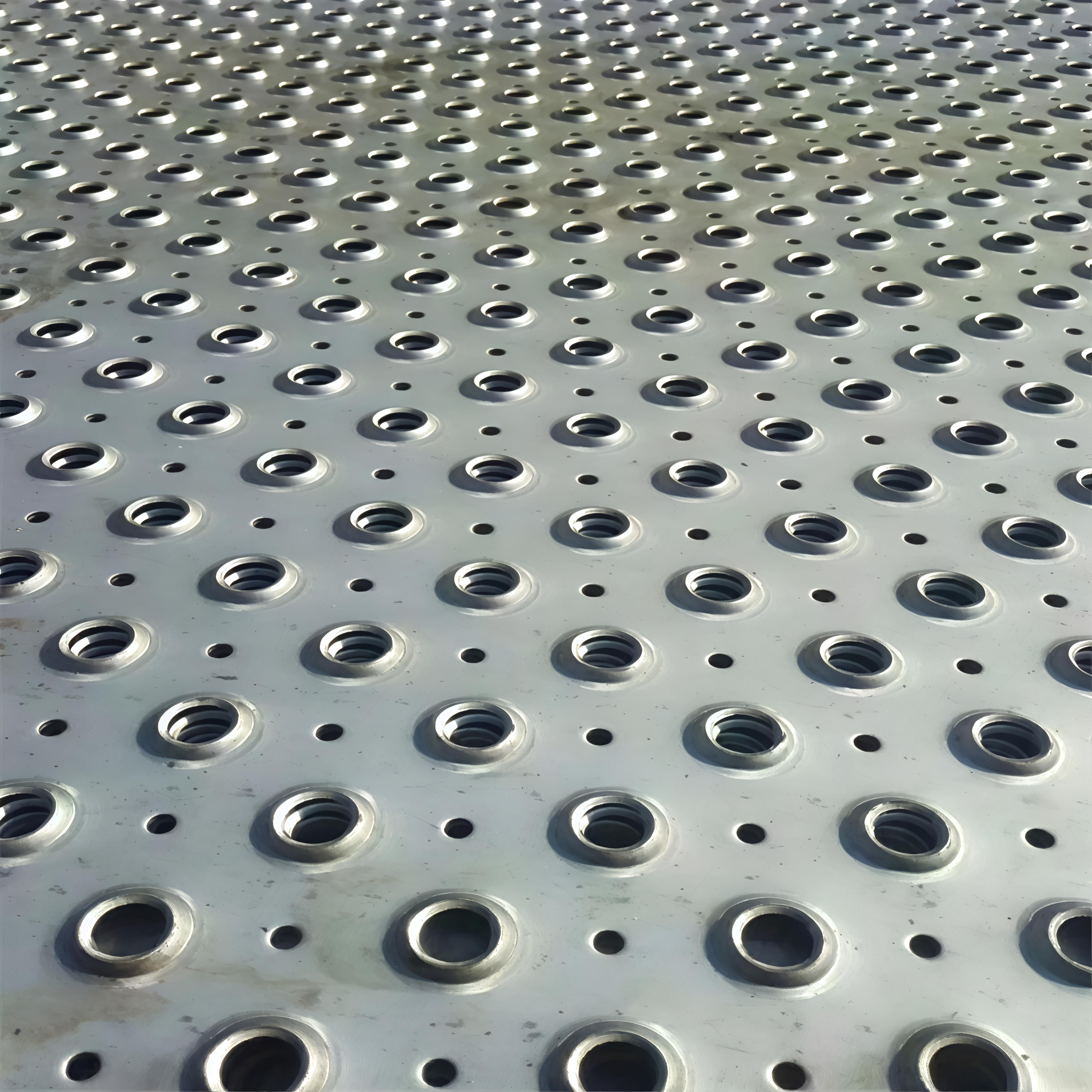 Aluminum Round Perforated Anti-Slip Tread Plate for Sidewalks, Stairs, Platforms