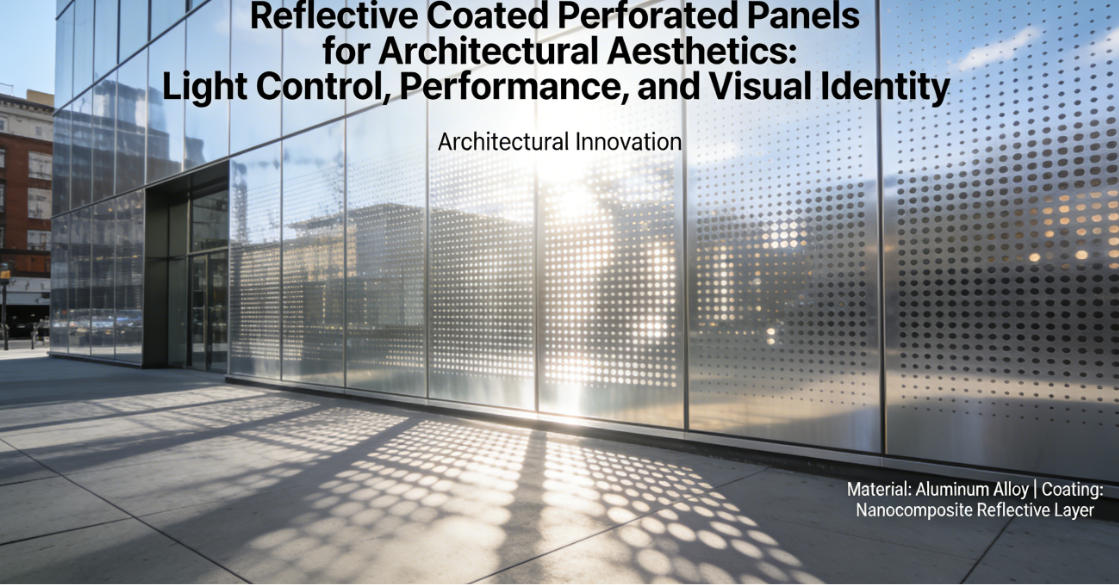Reflective Coated Perforated Panels for Architectural Aesthetics