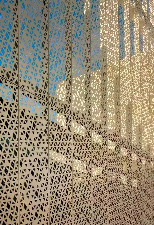Rust-Resistant Fancy Perforated Mesh Panel in Contemporary Design