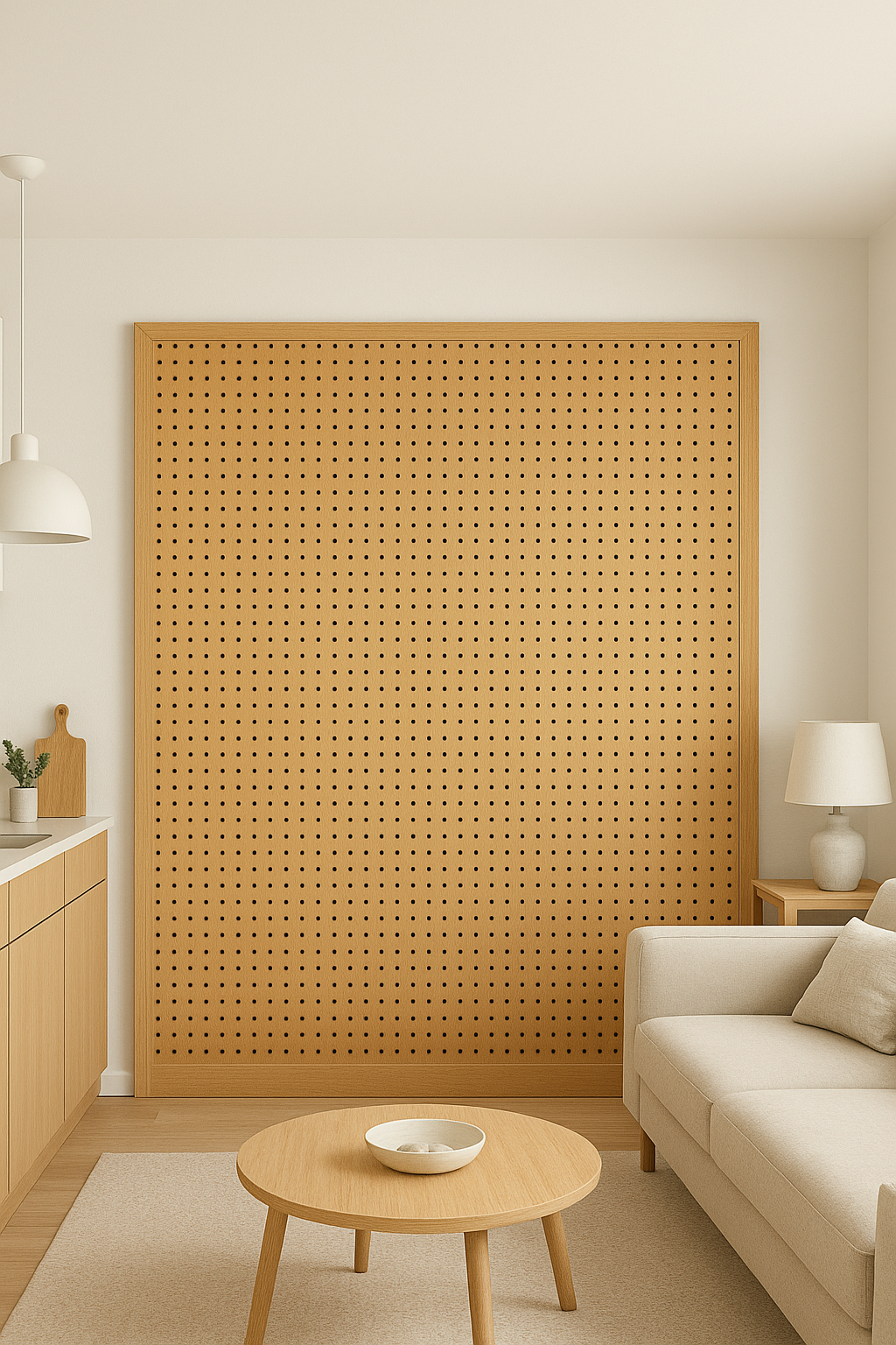 Perforated Wooden Acoustic Panel for Living Room – Decorative Sound Absorber Wall Board
