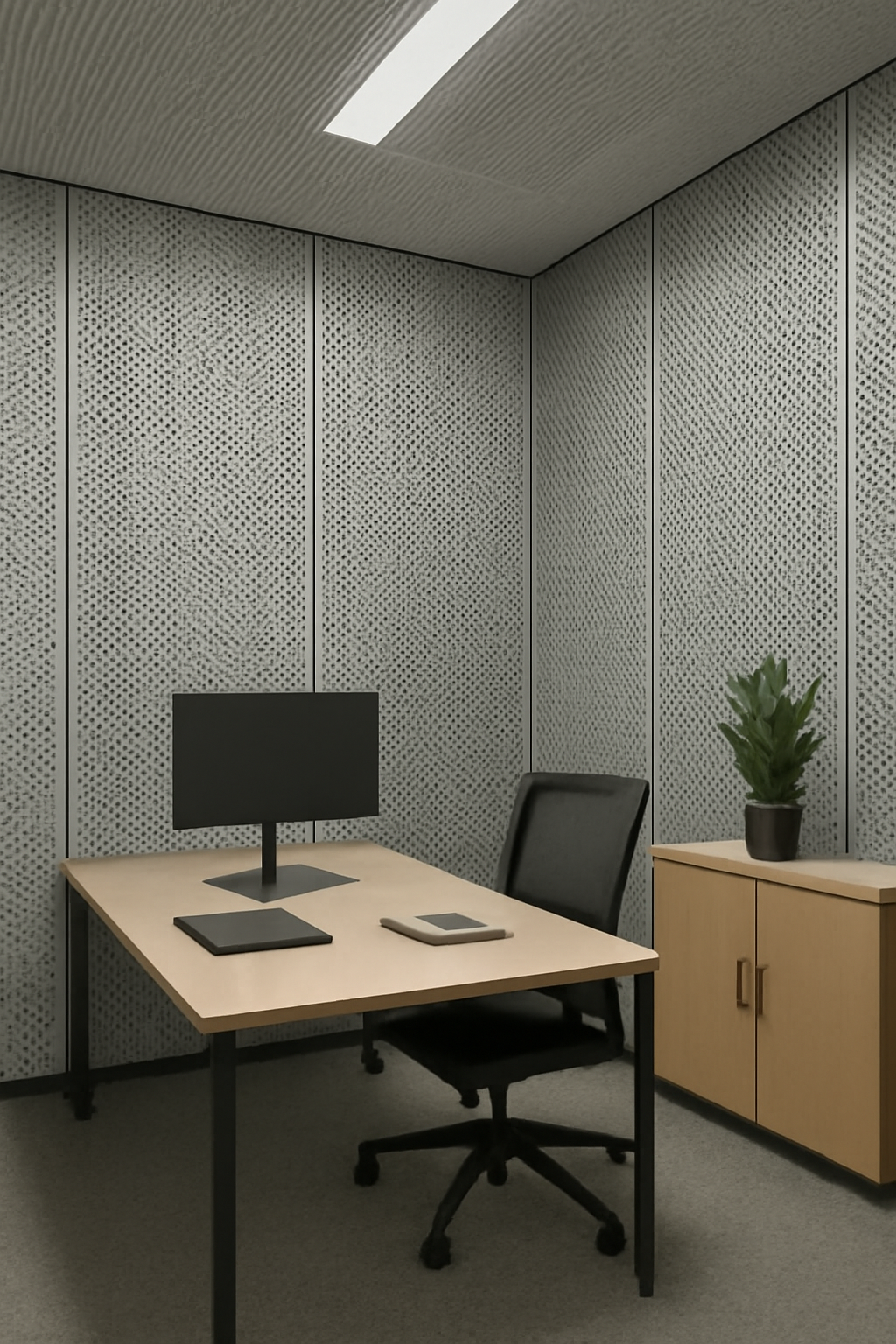 Soundproof Office Wall Panels with Perforated Acoustic Mesh | Noise Reduction & Acoustic Solutions