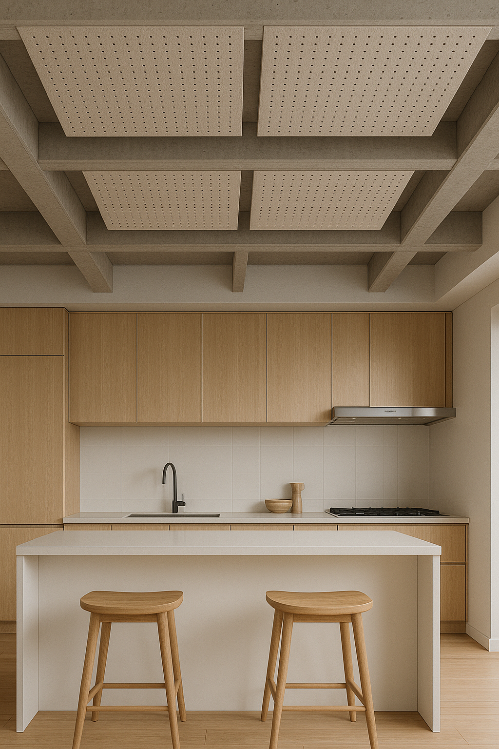 Perforated Wooden Acoustic Panel for Living Room – Decorative Sound Absorber Wall Board