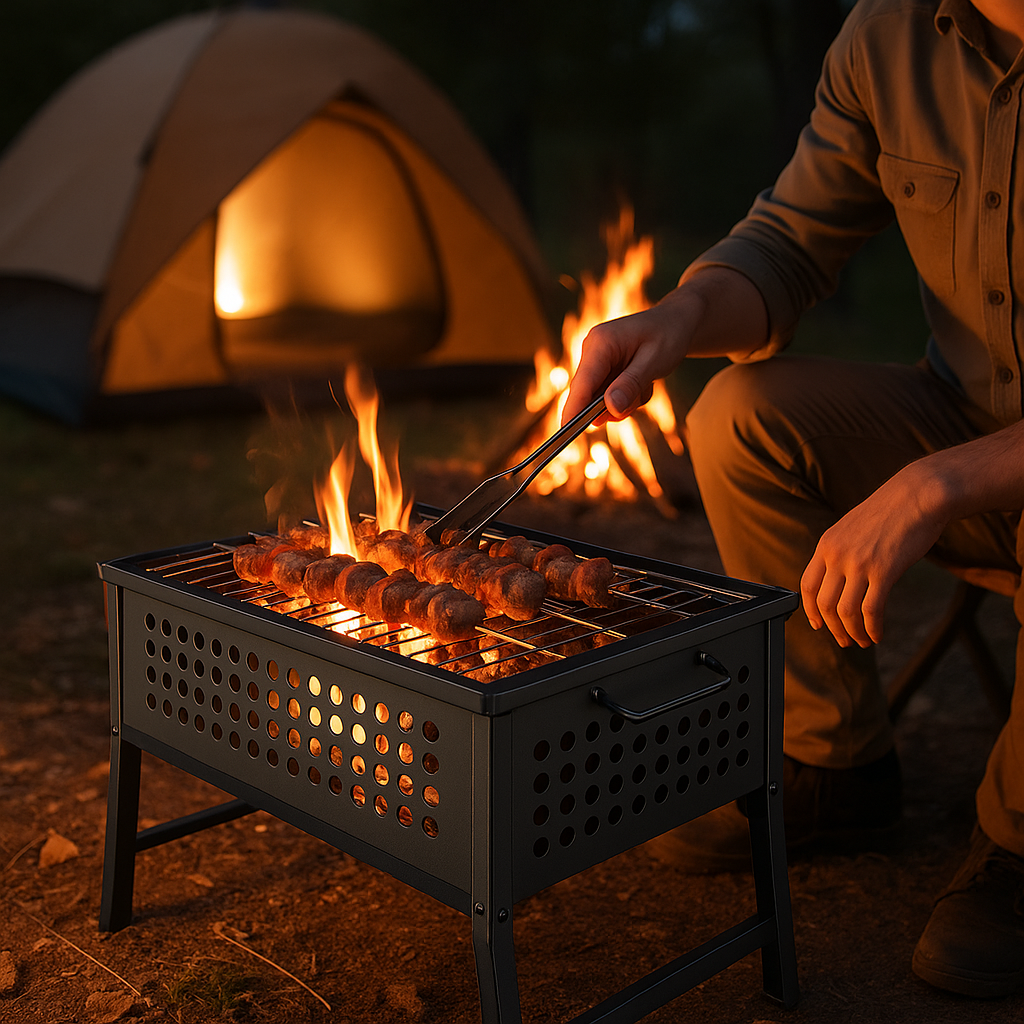 Designing Heat-Resistant BBQ Stations with Perforated Panels