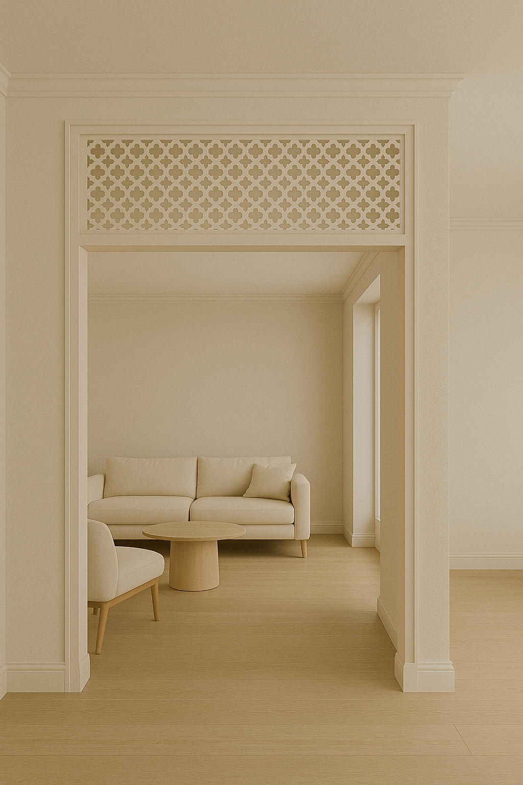 Embellished Perforated Strip as Ceiling Border Accent – Elegant Ventilation and Decorative Solution