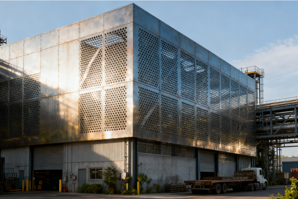 Ventilation Perforated Metal Cladding for Outdoor Applications