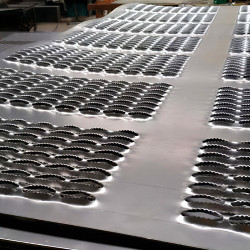Anti-slip punched plates
