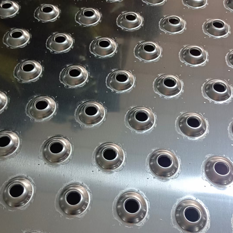 Anti-slip punched plates