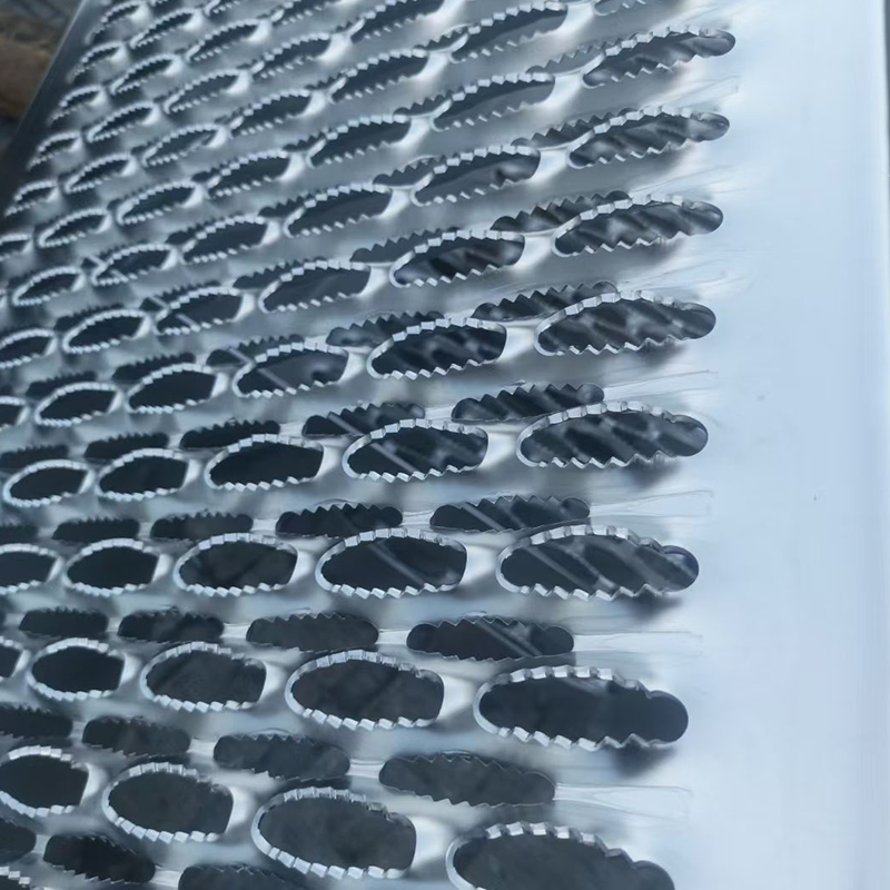 Anti-slip punched plates