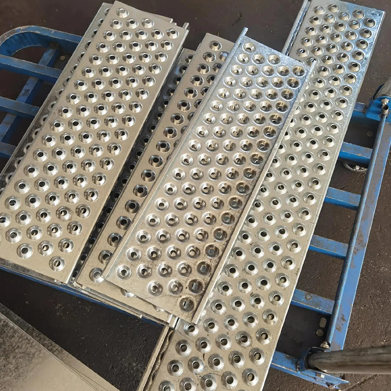 Anti-slip punched plates