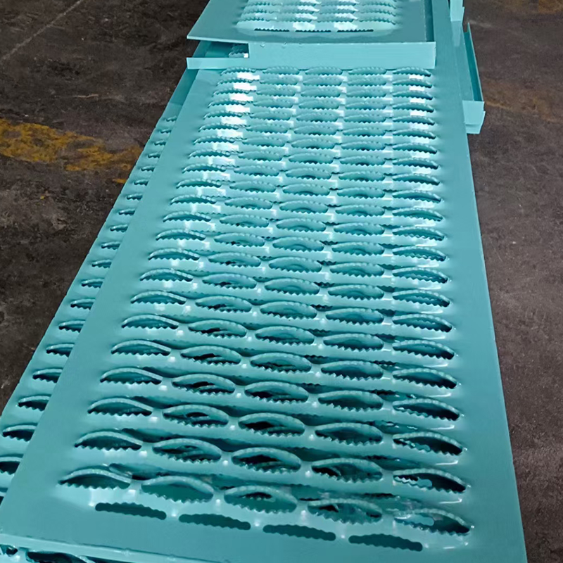 Anti-slip punched plates
