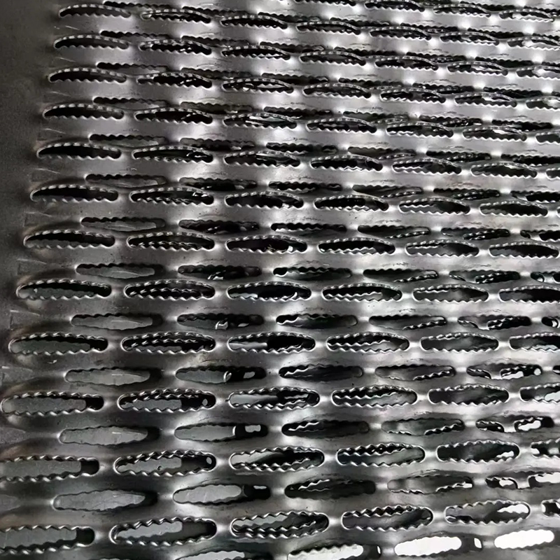 Anti-slip punched plates