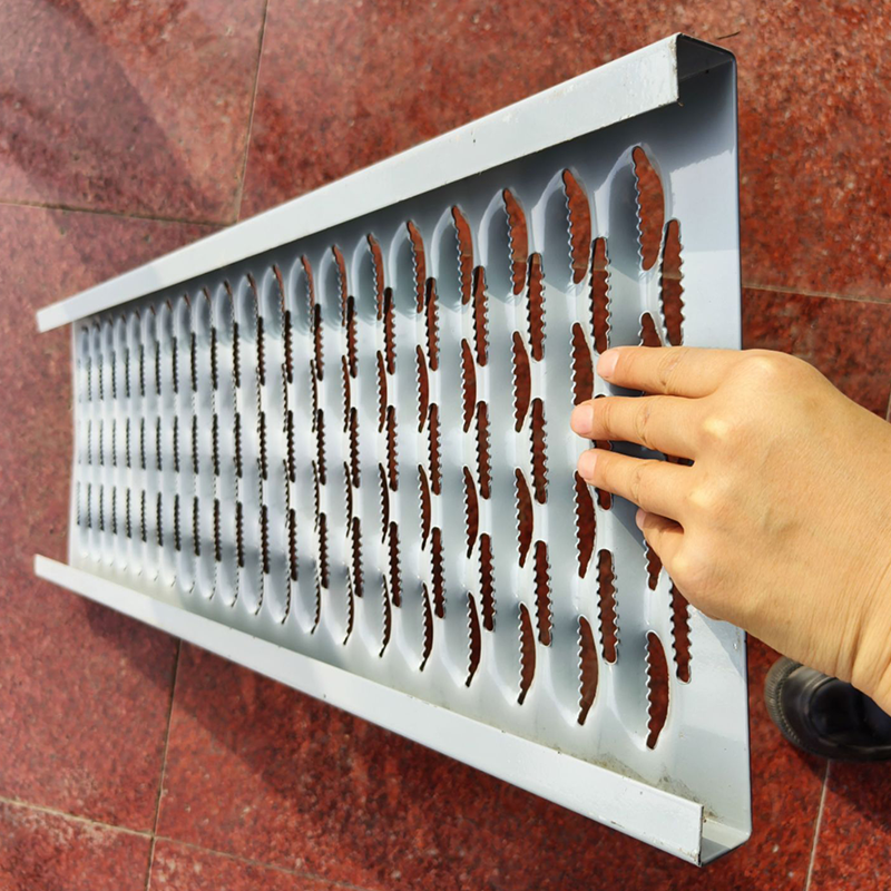 Anti-slip punched plates