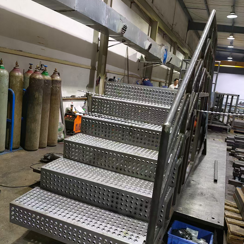 Anti-slip punched plates