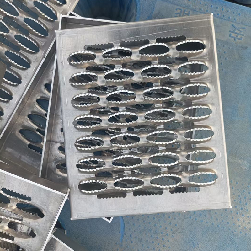 Anti-slip punched plates