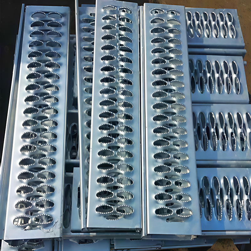 Anti-slip punched plates