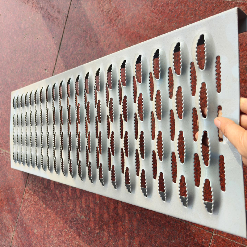 Anti-slip punched plates