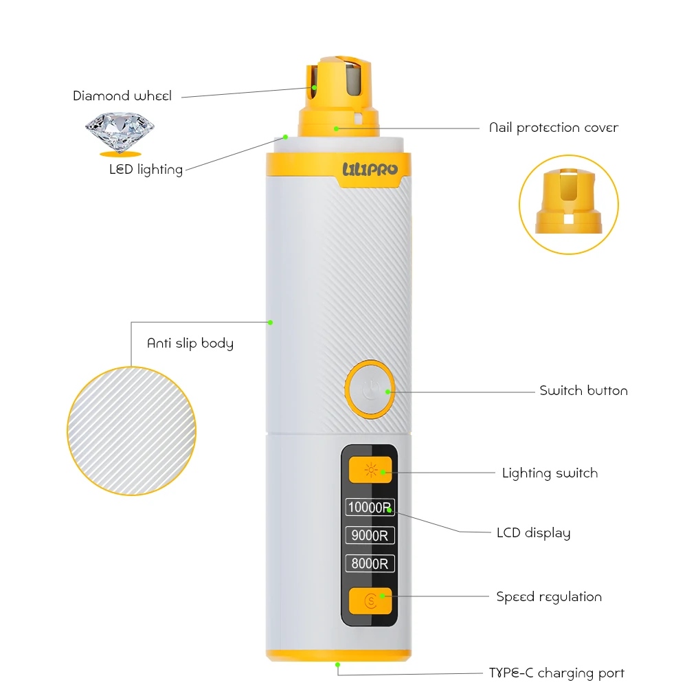 LILIPROPET PG102 Pet Nail Grinder