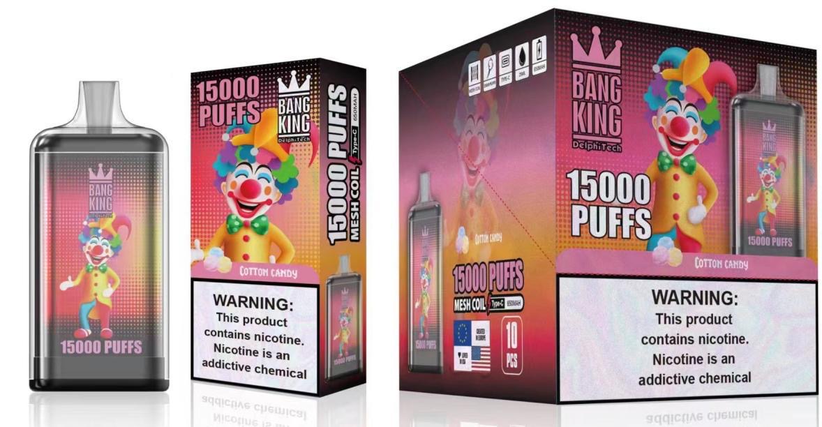 Bang King 15000 Puffs Disposable Vape – Cotton Candy