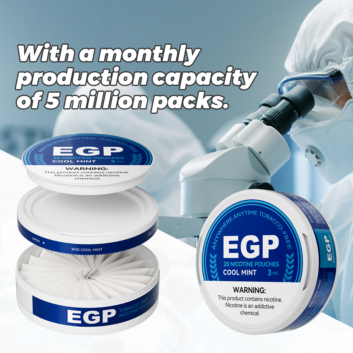 EGP 无烟口含尼古丁袋 – 多口味选择 | 高浓度3mg/6mg/22mg 可选