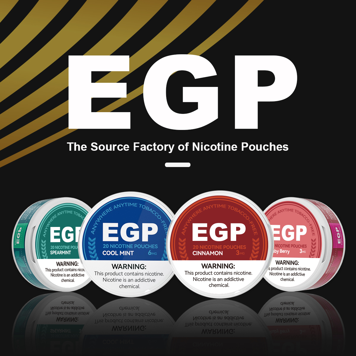EGP Tobacco-Free Nicotine Pouches – Multiple Flavors | Available in 3mg/6mg/22mg