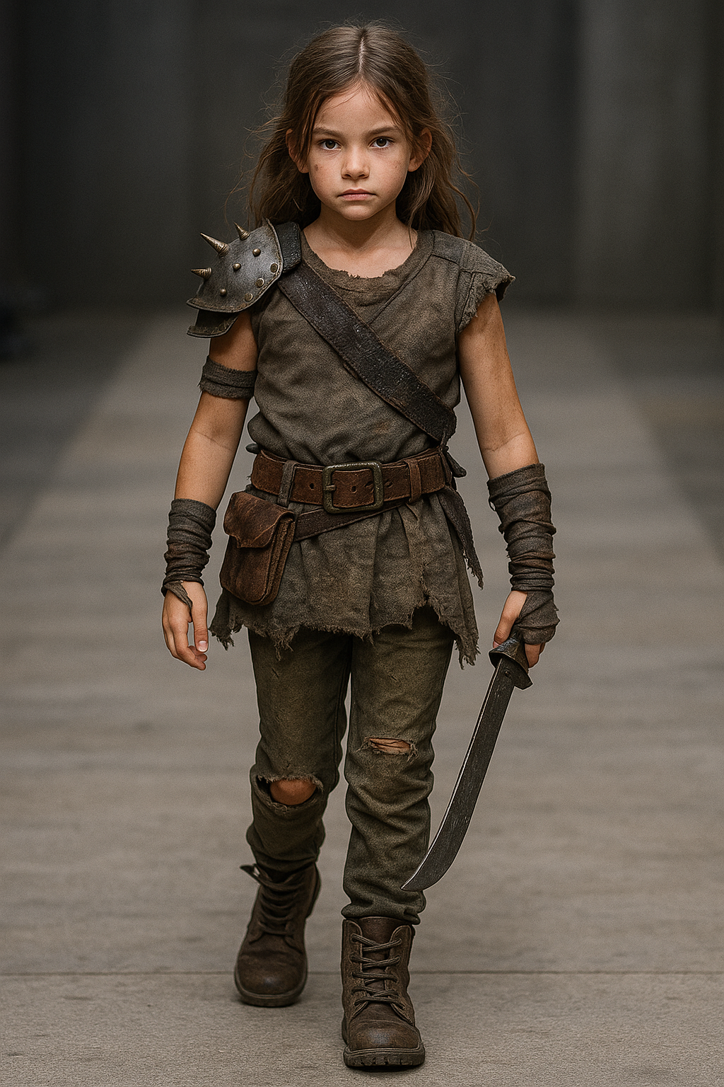 Post-Apocalyptic Warrior Costume Set for Kids