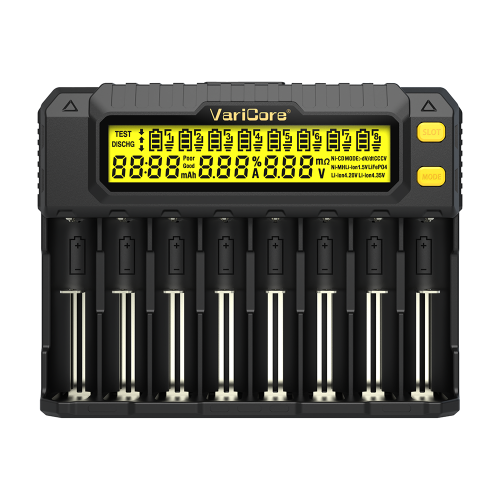 VCP8 Smart Charger For 18650 26650 21700 AA AAA