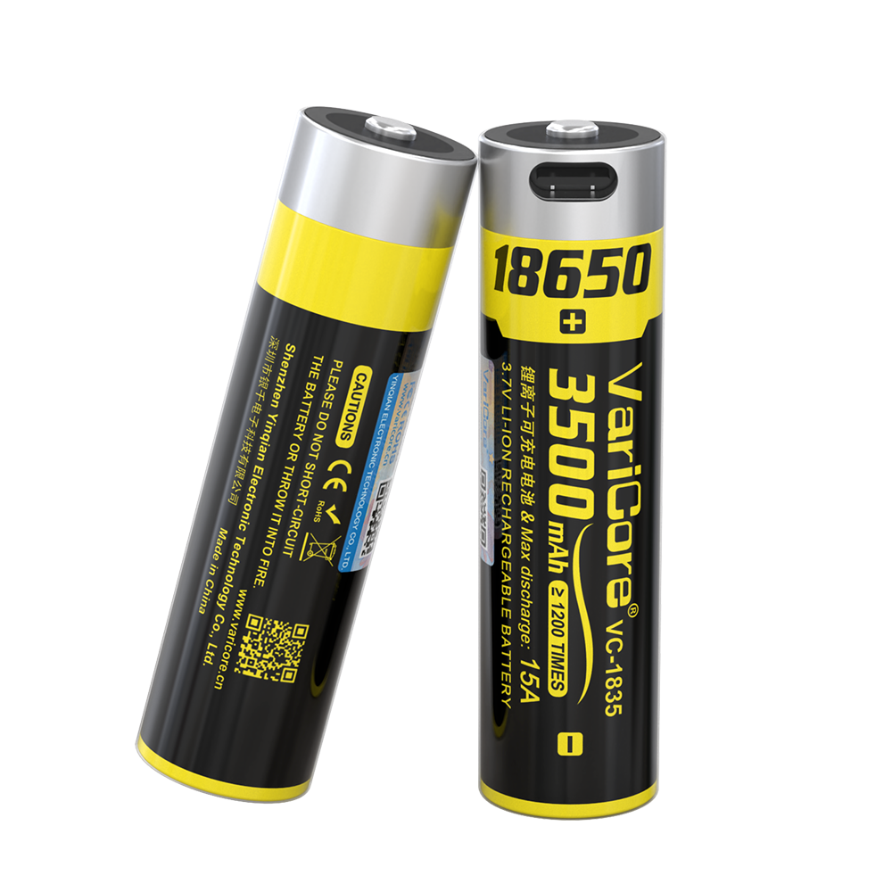 VariCore VC-1835 Li-ion 3.7V 3500mAh 18650 Battery Type C input With Protection