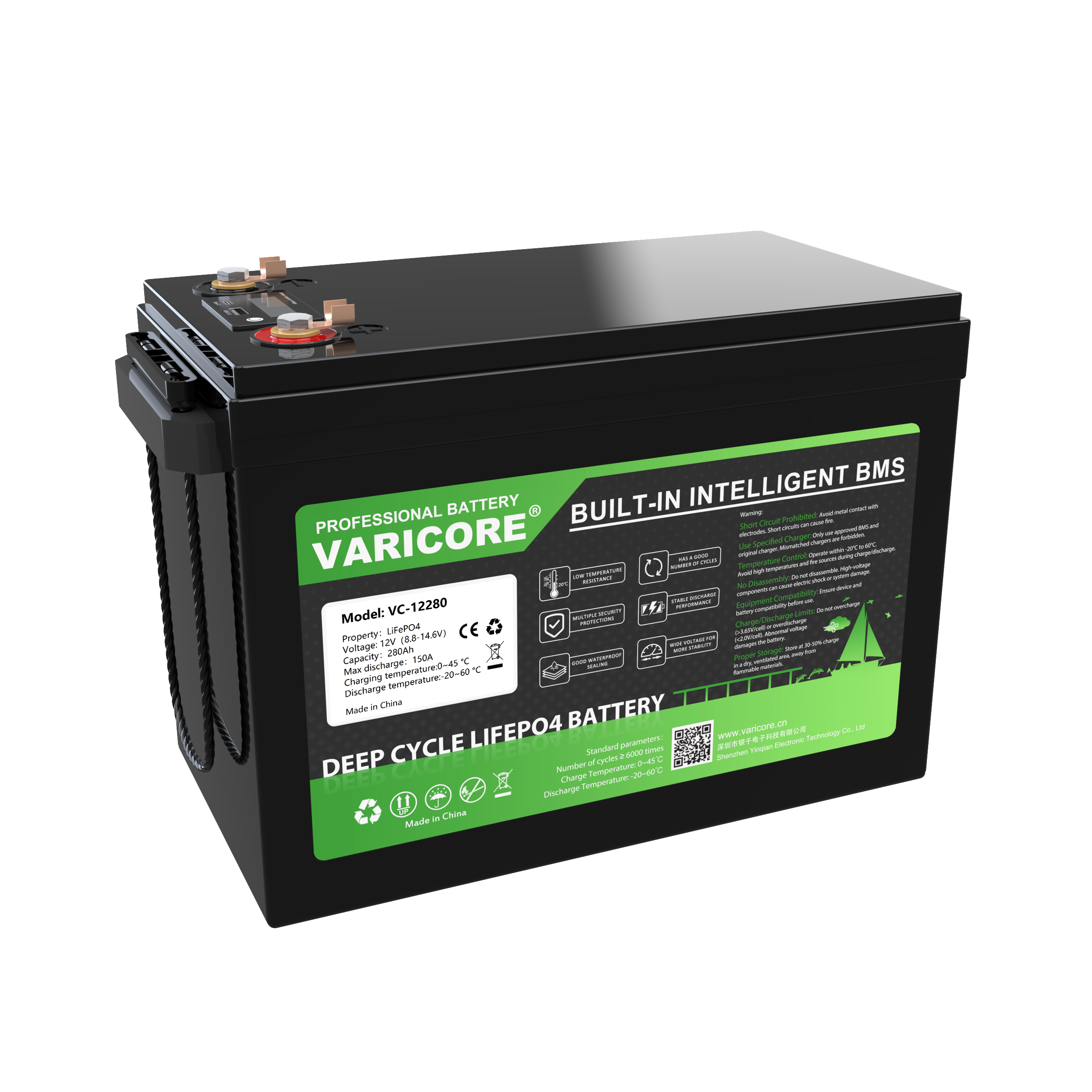 VariCore VC-12280 12V/14.6V 280A LiFePO4 Battery