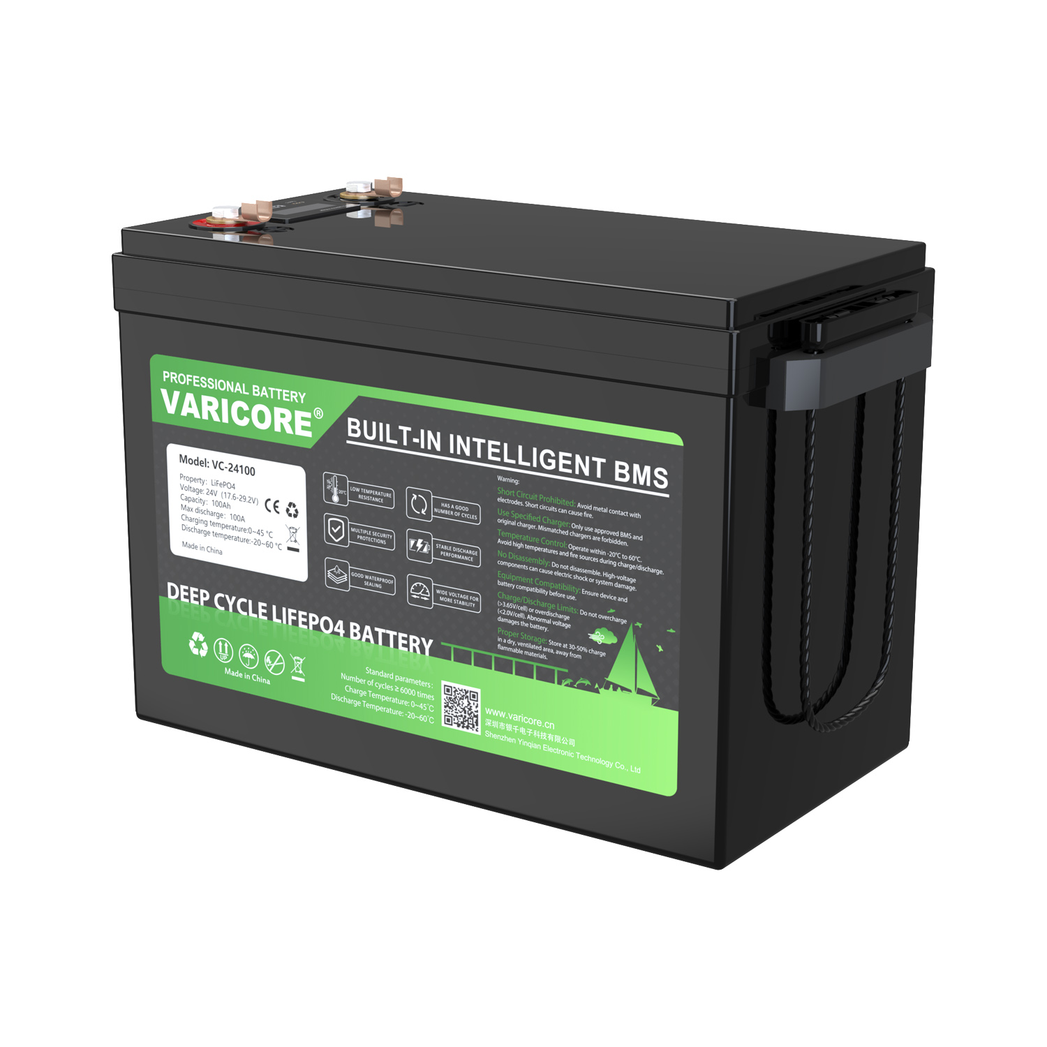 VariCore VC-24100 24V/29.2V 100A LiFePO4 Battery
