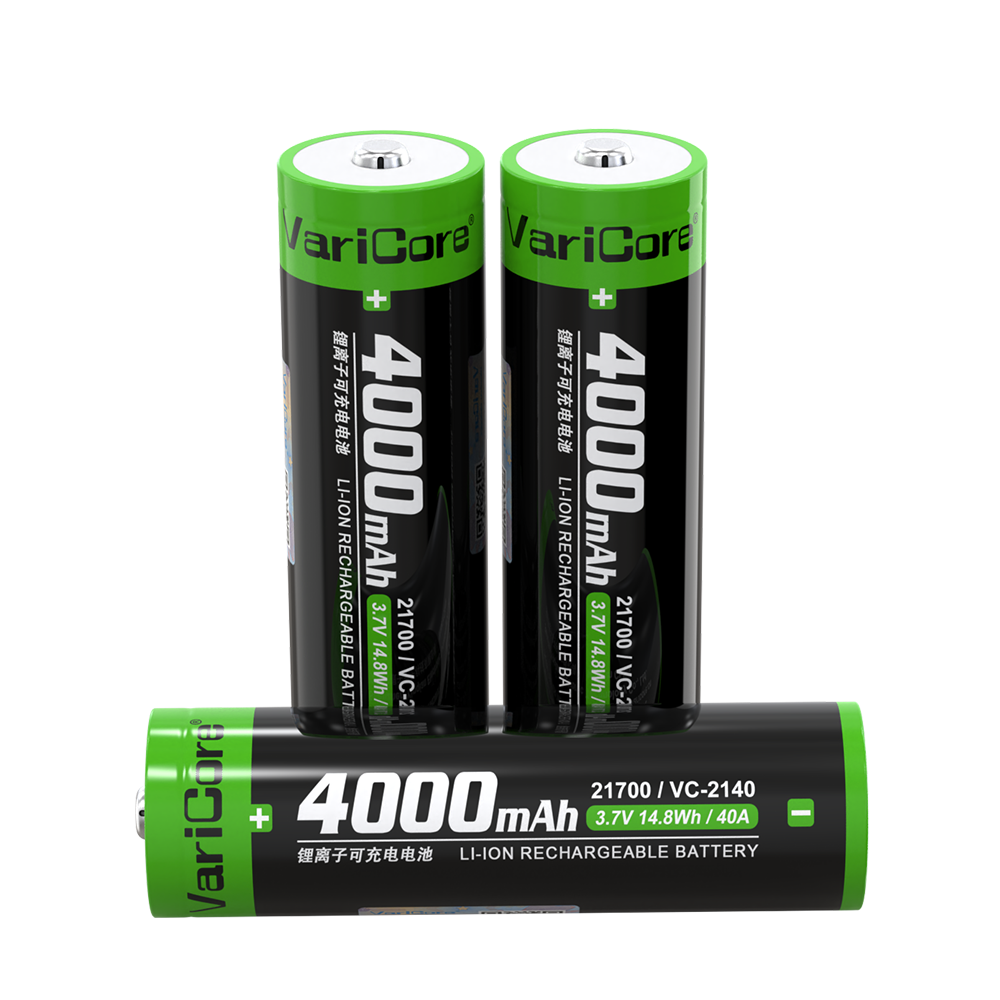 VariCore 21700 4000mAh 3.7V Li-ion Battery VC-2140-tip 40A discharge