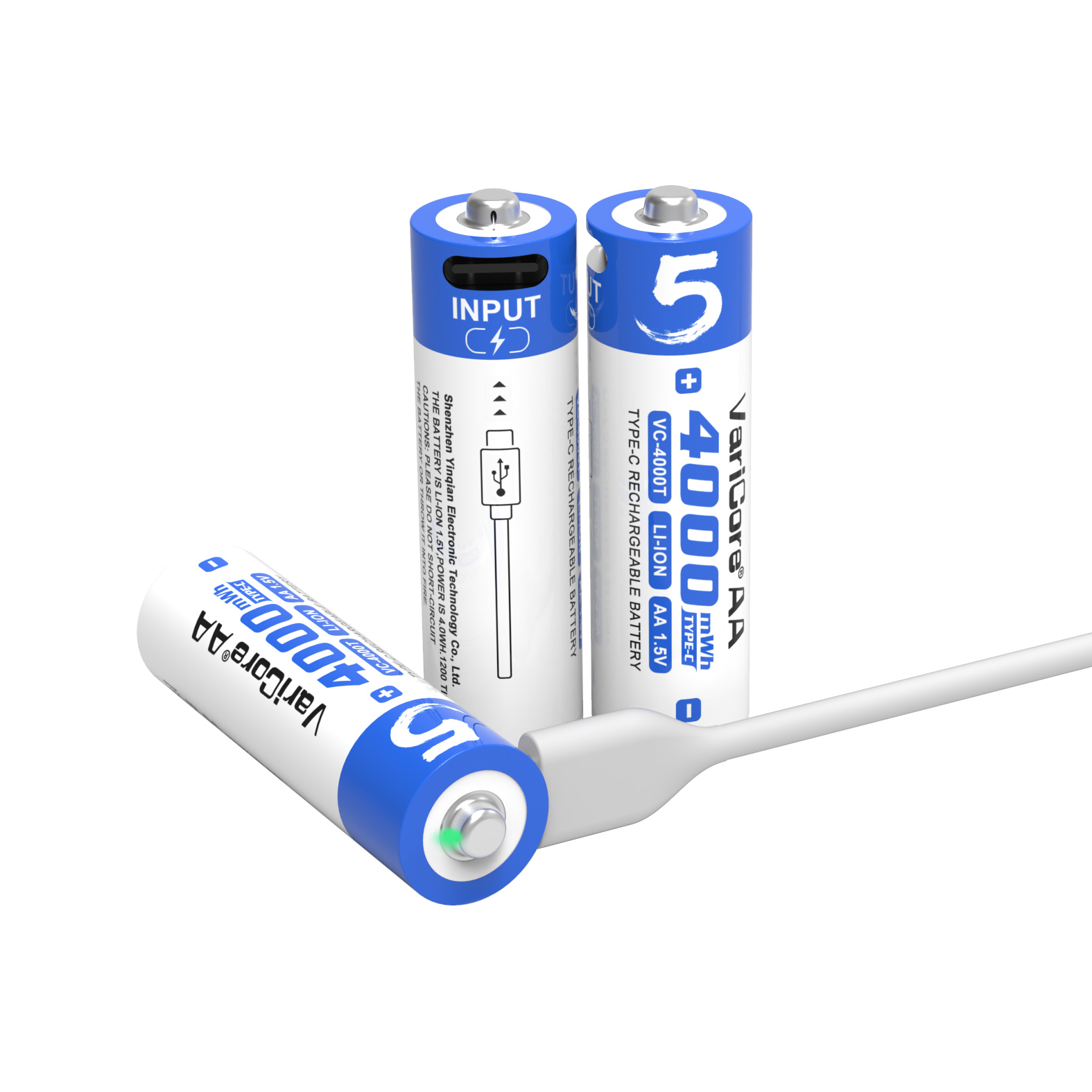 VariCore AA 4000mWh Type C input Li-ion 1.5V Battery