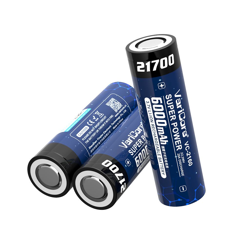 VariCore 21700 6000mAh 3.7V Li-ion Battery VC-2160 20A discharge