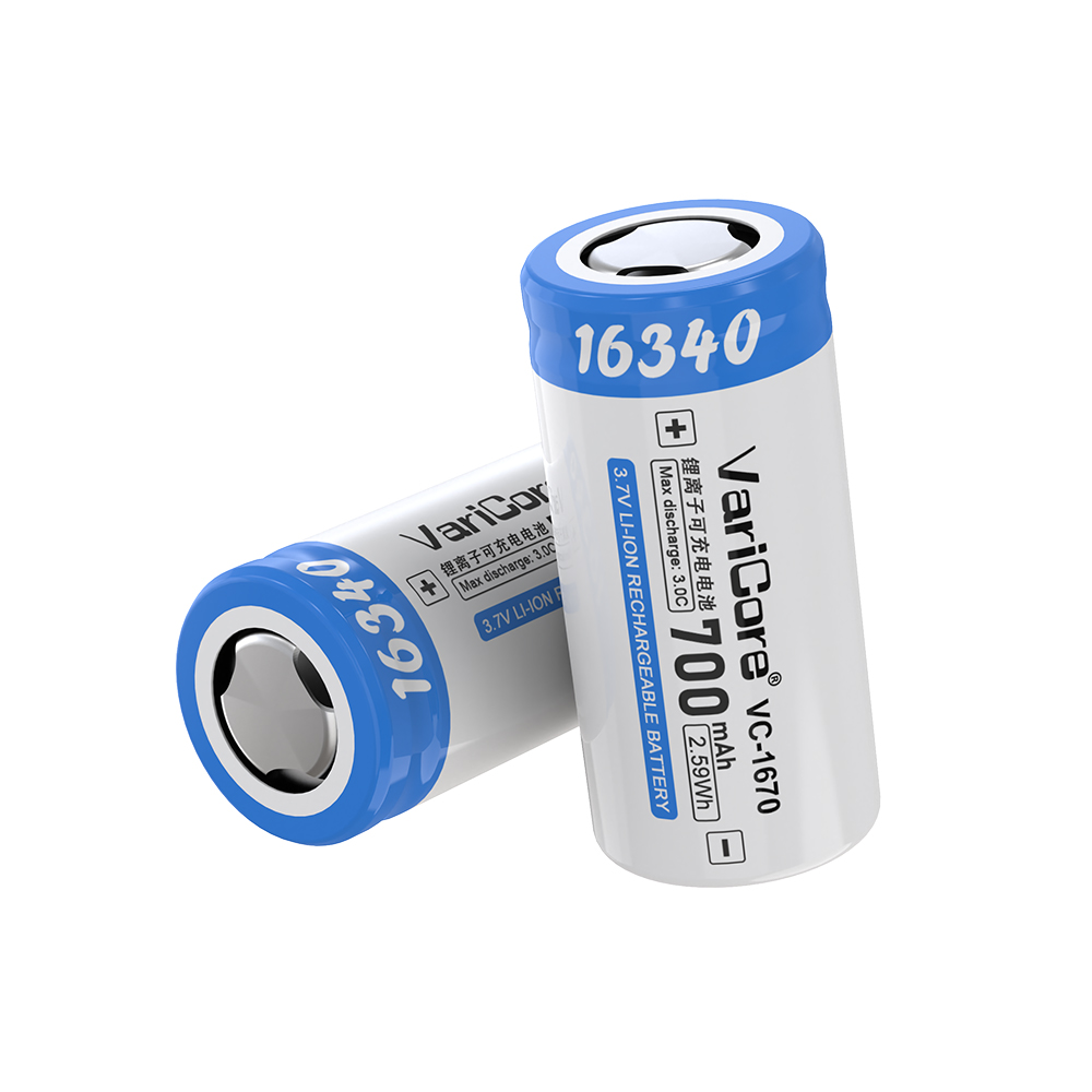 VariCore 16340 700mAh 3.7V Li-ion Battery VC-1670