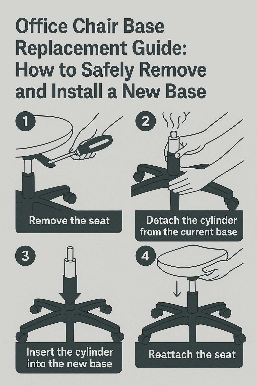 Office Chair Base Replacement Guide: How to Safely Remove and Install a New Base