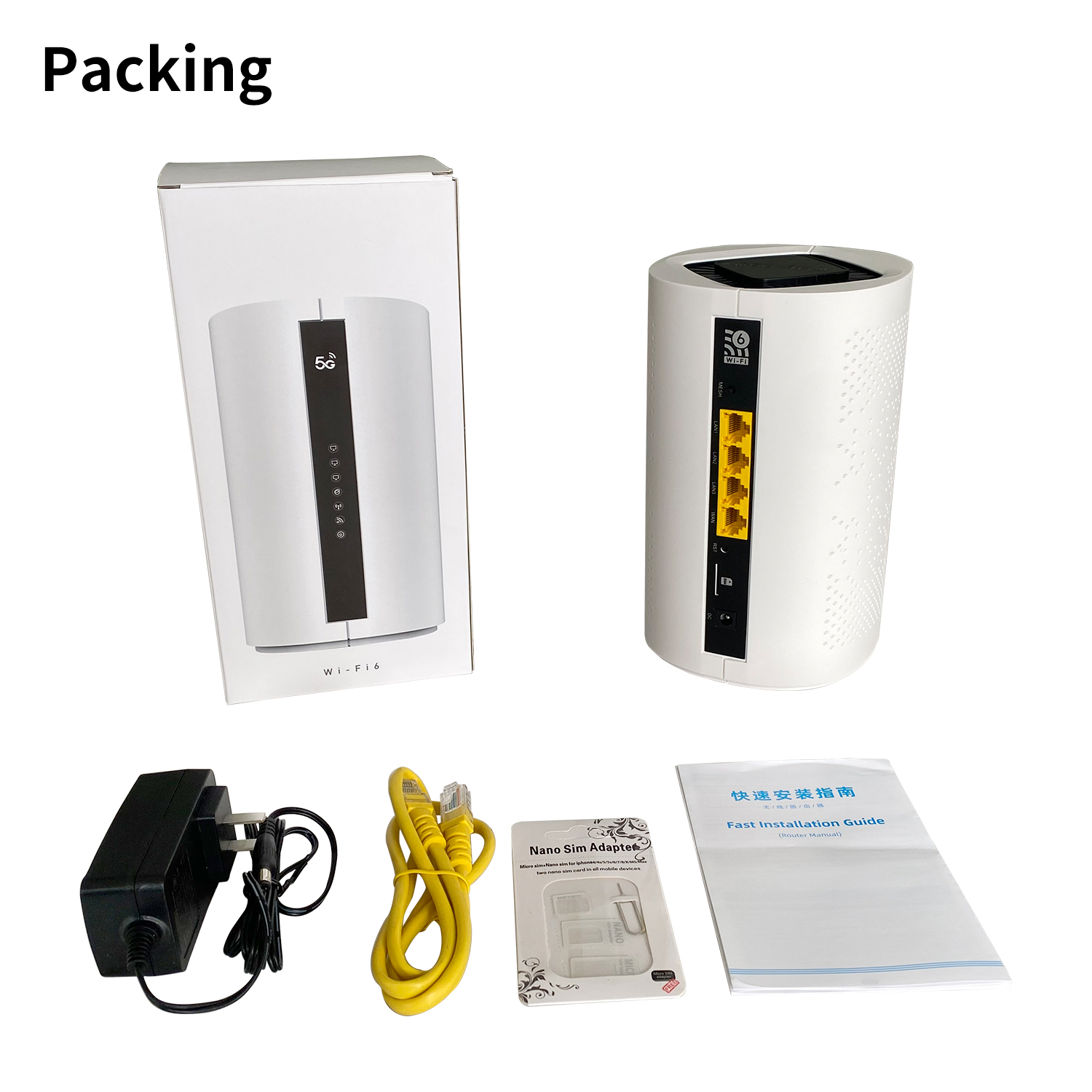 MT7981 Dual SIM 5G CPE AX3000 CPE Router WiFi6