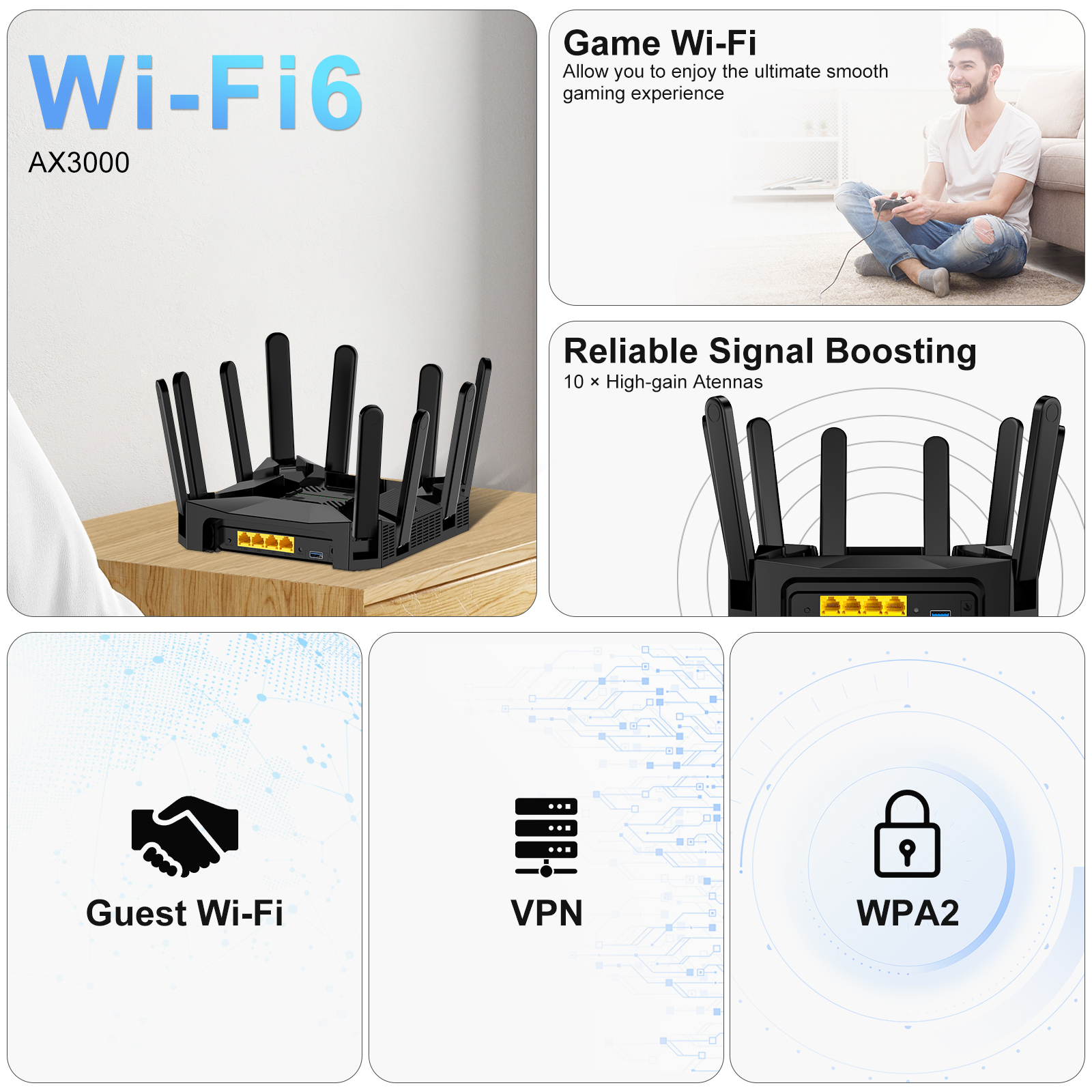 2.5G WAN AX3000 Wifi 6 Router