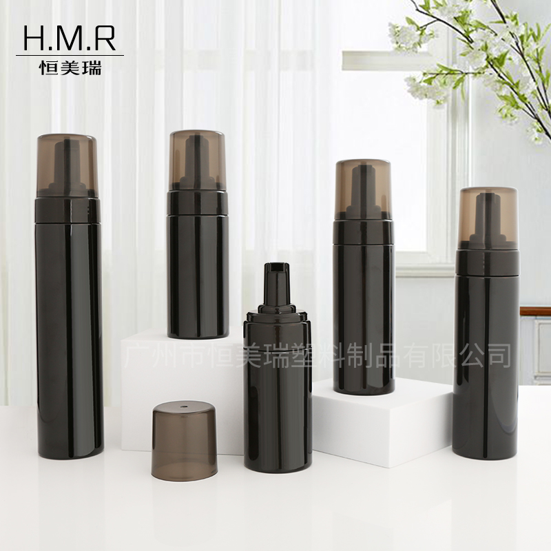 Black Foam Pump Bottle Refillable Plastic Dispense