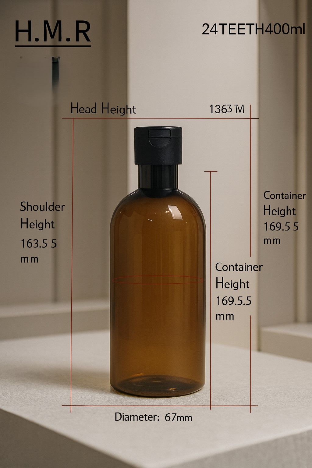 Vintage Travel Refillable Bottles with Press Cap – Transparent and Amber Options