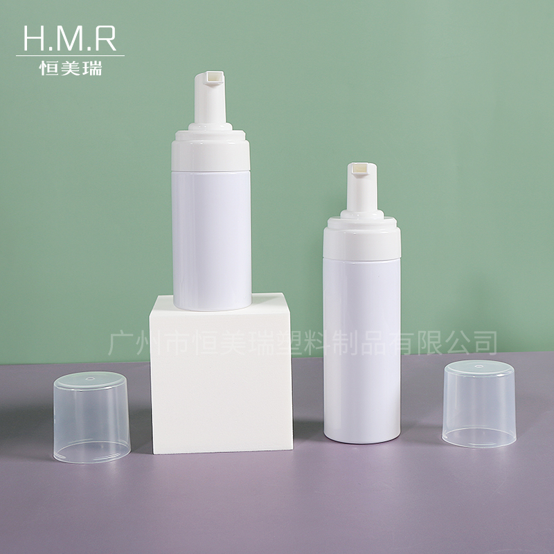 White Foam Pump Bottle Set Refillable Cosmetic Dis