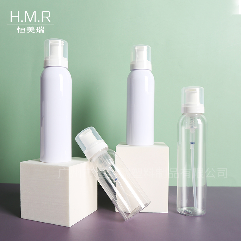 Clear & White Foam Pump Bottles Press Dispenser for Facial Cleanser and Cosmetic Mousse 120ml 150ml 180ml 200ml 280ml